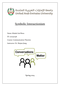 Comm. Theory – Symbolic Interactionism Report