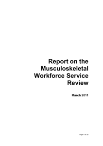 Musculoskeletal Workforce Service Forecast