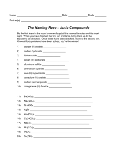 Compound Naming Race
