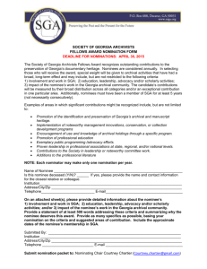 2015 SGA Fellows Nomination form