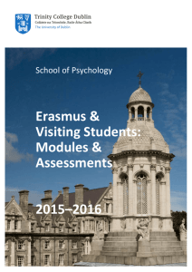 Psychology Module options for Undergraduate Visiting Students
