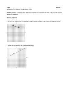 Equations of Parallel and Perpendicular Lines