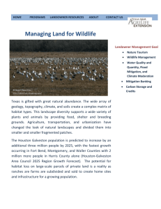 Managing Land for Wildlife - Texas A&M AgriLife Research and