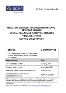 Addiction Managed Withdrawal In-patient