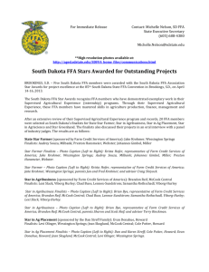 state ffa leadership winners announced - South Dakota Team Ag-Ed