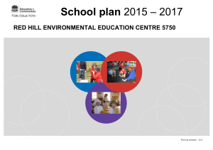 School Plan 2015-2017 - Red Hill Environmental Education Centre