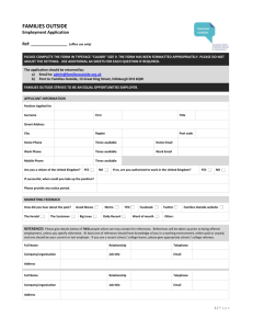Application Form - Families Outside