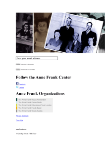 Follow the Anne Frank Center