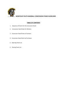 montour youth baseball concession stand guidelines table of contents