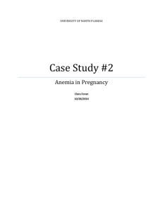 Case Study on Anemia in Pregnancy