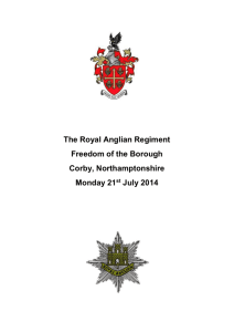Royal Anglian Regiment - Freedom of the Borough