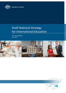 Draft National Strategy for International Education