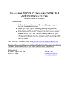Professional Training in Regression Therapy and Spirit