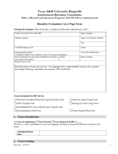 Cover Page Form - Texas A&M University