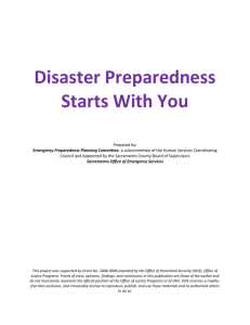 Disaster Preparedness Starts With You
