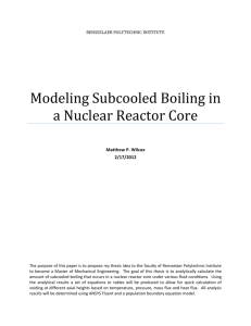 Modeling Subcooled Boiling in a Nuclear Reactor Core