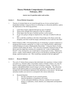 Past Theory-Methods Comprehensive Exam Questions February 2012