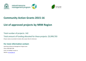 State NRM Program Community Grants 2013-14