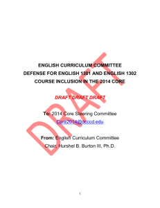 To: 2014 Core Steering Committee