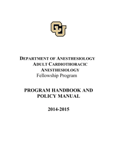 CT Fellow Manual - Anesthesiology Intranet