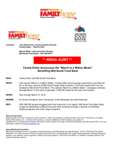 MEDIA ALERT ** Family Dollar Announces the “March to a Million