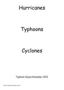 Where do Hurricanes happen? - MrsVFueryGeography