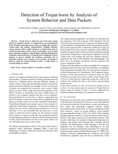 Detection of Trojan horse by Analysis of System Behavior and Data