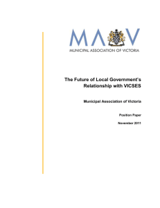 The Future of Local Government`s Relationship with VICSES