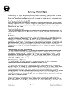 Summary of Parent Rights - Elkhart Community Schools