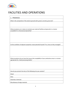 Facilities and Operations Premises What is the composition of the