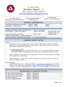 Situation Report - 2 - St. Johns County Emergency Management