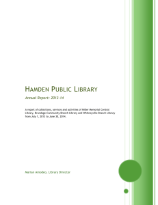 Annual Report: 2013-14 - Hamden Public Library