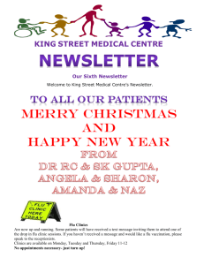 Read our Newsletter - King Street Medical Centre