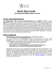 Quick Start Guide - Lone Star College System