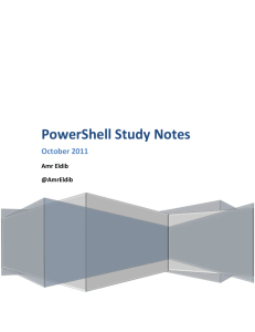 PowerShell Study Notes