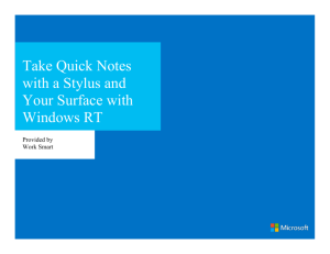 Take Quick Notes with a Stylus and Your Surface with
