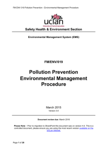 FMENV019 Pollution Prevention