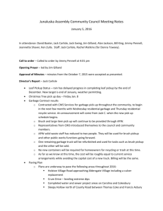 Junaluska Assembly Community Council Meeting Notes January 5
