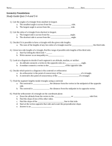 Study Guide Quiz 5-4 and 5-6
