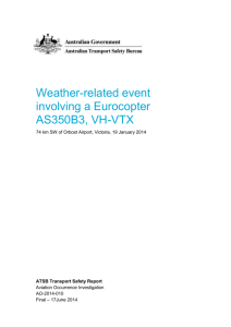 Weather-related event involving a Eurocopter AS350B3, VH-VTX