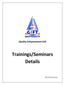 QEC Training & Seminar Details