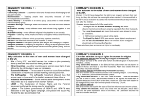 `Community Cohesion` revision cards