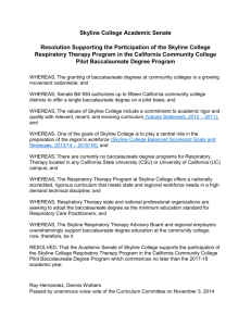 Skyline College Academic Senate Resolution Supporting the