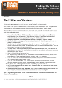 The 12 Wastes of Christmas - Loddon Mallee Waste and Resource