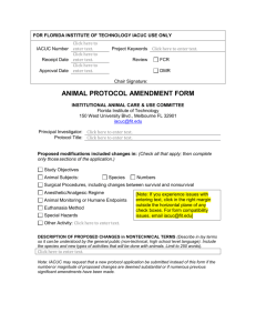 Protocol modification form - Florida Institute of Technology