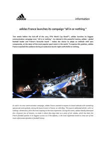 adidas France launches its campaign "all in or