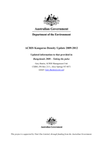 Kangaroo Density Update 2009-2012