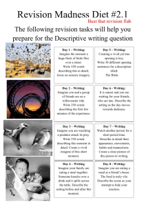 12 Days of Revisions – Descriptive writing more