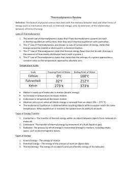Activity 1.3.3 Thermodynamics Answer Key