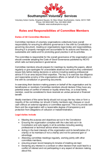 Roles and Responsibilities of Committee Members
